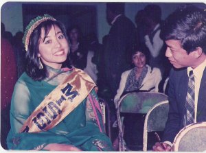 Zeena after winning the title of Miss. North-East,  in the late 80's
