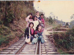 Zeena with her college friends