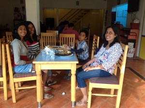 Anna Gabriel with her children