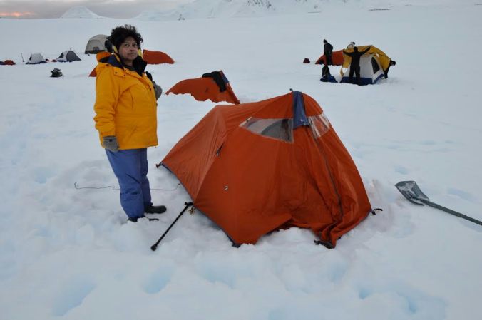 camping in Antarctica